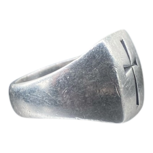 James Avery Retired Rare Men’s Wide Cross Crusader Crosslet Signet Ring - Picture 2 of 4